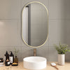 70*40cm Oval Arched Wall Mounted Mirror Bathroom Bedroom Makeup Dressing Mirror