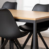 Seaford Dining Table in Black & Oak
