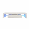Large 200CM LED TV Stand Cabinet Unit Modern High Gloss Door LED Light White