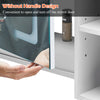 Bathroom Cabinet With LED Light Mirror Storage Unit Touch Switch 2 Shelf Hanger