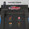 Steel Folding Motorised Home Treadmill Walking Machine with LCD Monitor Blue
