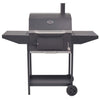 BBQ Charcoal Smoker with Bottom Shelf Black Outdoor Grill Barbecue