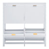 Shoe Storage Cabinet Cupboard 4 Door Hallway Organiser Compact Space Saver