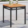 Garden Table - Dining Table - Poly Rattan Acacia Wood - Patio Backyard W6L3