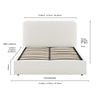 Dusk Ascot Off-White Bouclé Double Ottoman Storage Bed RRP £599