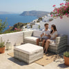 Luxurious Rattan Garden Furniture Sofa Lounge Set - In/Outdoor Cushions Included