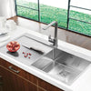 1.0 Bowl Stainless Steel Kitchen Sink Washing Basin With Drainer Waste Pipe Kits