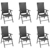7 Piece Garden Dining Set Black and Brown l