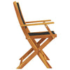 Brokky Folding Garden Chairs 6 pcs Black Solid Wood Acacia,Folding Garden G5B4