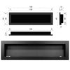 Bio Ethanol Fireplace Biofire Fire Stainless Steel Wall Glass 1400 x 400 Modern