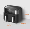 Ultenic K20 Dual Air Fryer, 6-in-1 Health Air Fryers with 2 Independent Frying