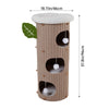 3-Story Cat Tower, 100cm, Wooden Cat House Cosy Bed Soft Cushions Scratch Pad