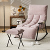 Relax Rocking Chair Adjustable Armchair w/Footstool, Reclining Chair w/Storage