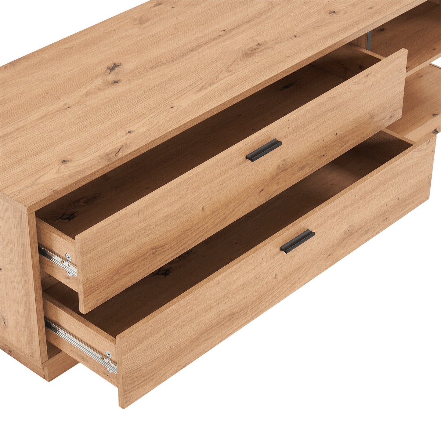 TV Stand Cabinet Entertainment Center Modern TV Unit with Drawer Storage Oak
