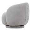 Chenille Fabric Sofa Armchair Swivel Cuddle Chair Light Grey Soft Padded Seat UK