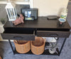 Console Table with 2 Drawer Wooden Shelf Hallway Storage Desk Furniture Bedroom