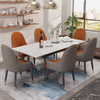 Elegant White Dining Table Extendable 130-160cm Table Extended For 4-12 Person