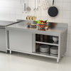 5FT Commercial Worktable Stainless Steel Catering Prep Table Cabinet Work Bench