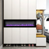 Electric 60" Wall Mounted LED Fireplace 9 Flame Colors Wall Stove Fire Freestand