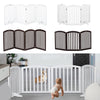 Folding 3/4 Panels Wood Pet Baby Safety Gate PlayPen Stair Doorway Secure Guard