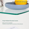 Tempered Glass Round Glass Side Table Coffee Table 2 Tier Nightstand Beside Sofa