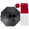VEVOR 4pcs Safety Barrier Security Stanchion Plastic Post Base Kit w/ 32ft Chain