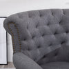 Chesterfield Wing Back Chair Tufted Fabric Button Fireside Armchair Lounge Sofa