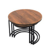Nest of 2/3 Wood Grain Nested Tables Side End Lamp Sofa Tables Living Room Decor