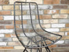 Modern Industrial Curved Metal Wire Chair
