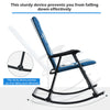Foldable Padded Rocking Chair Oversized Garden Zero Gravity Seat with High Back