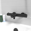 Nes Home Deck Mounted Thermostatic Black Bath Filler Shower Mixer Tap