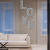4Pcs Independent Letters Home Love Glam Crystal Diamond Letters Sign Wall Deco