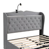 FABRIC UPHOLSTERED STORAGE BED FRAME 4 DRAWERS HEADBOARD DOUBLE SINGLE 4FT6 3FT