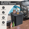 Outdoor Resin Storage Side Table 43L Patio Storage Box Small Outdoor Table