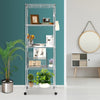 5 Tier Metal STORAGE Rack/Shelving Wire Silver Shelf Kitchen Office Garage 180cm