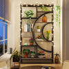 Tribesigns 71 inches Geometric Bookcase, Industrial 8-Tiers Bookshelves, Rustic