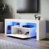 High Gloss White 140cm TV Stand Cabinet Unit Drawer Sideboard with LED Lights