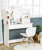 White Dressing Table with Drawers Mirror Set Bedroom Makeup Desk Vanity Table UK