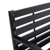 Metal Garden Bench Slatted 2 Seater Yard Patio Park Chair Seat Outdoor Furniture