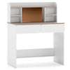 Student Writing Table Kids Study Desk with Charging Station-White