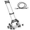 Folding Hand Truck Outdoor Stair Climbing Cart w/ Elastic Rope & 4 Wheels