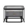 Nesting Coffee Table Side Table with Drawer High-Gloss Tabletop Square Set of 2