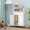 Kitchen Storage Cabinet 2 Door Buffet Sideboard with 2 Drawers White