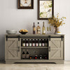 Sliding Barn Door Sideboard Storage Cabinet Coffee Bar TV Stand Farmhouse Style