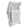 Folding Sun Lounger Plastic Outdoor Garden Chair Sun Bed Seating Relaxing White