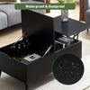 Black Coffee Table Lift Up Top With Storage Living Room Home Office
