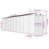 Garden Shed Light Grey 191x725x198 cm Galvanised Steel