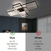 Frame Hpmnuan Light Pendant Living LED Modern Room Chandelier Lamp Ceiling Black
