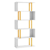 Chic 5-Tier Geometric Bookcase 157CM S-Shaped Bookshelf