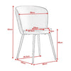 Dining Chairs Set of 2/4 Velvet Kitchen Chairs with Metal Legs